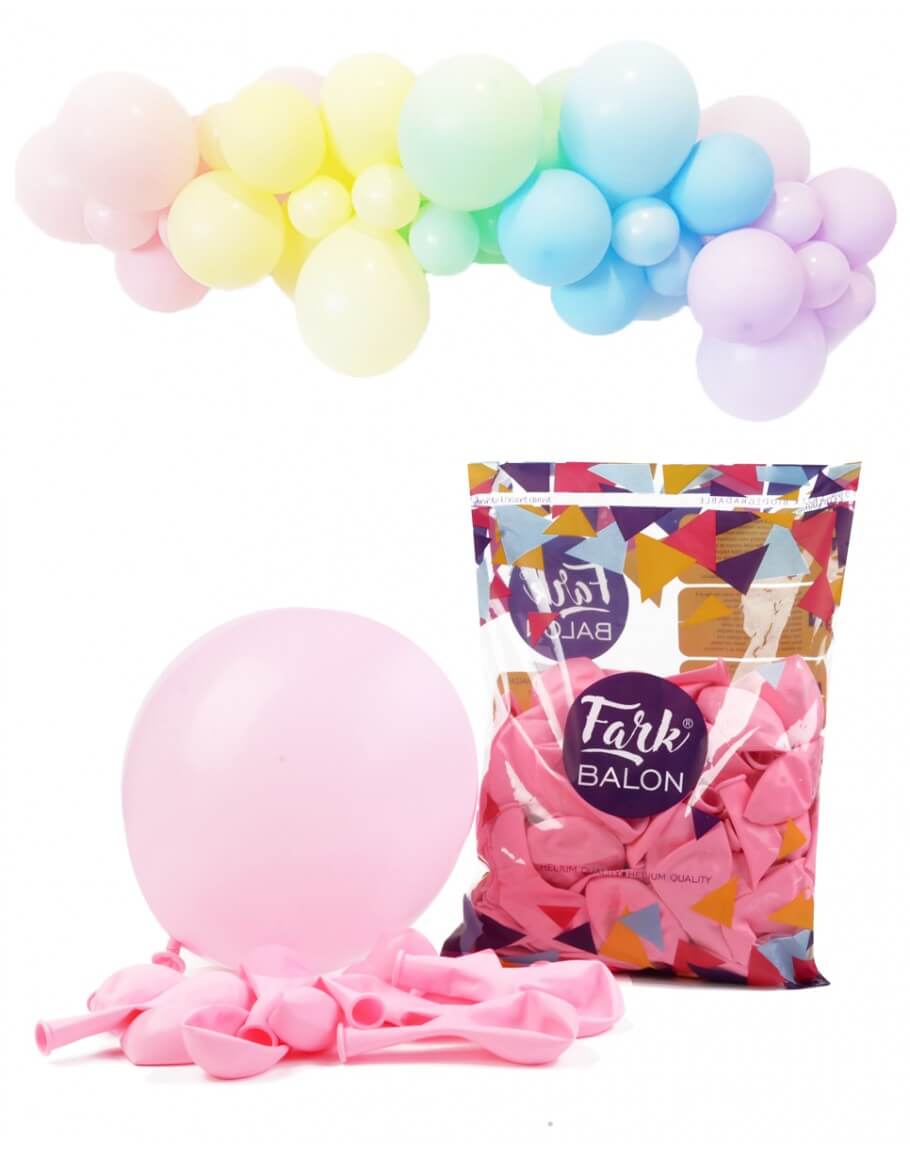 12inc Pembe Makaron Balon